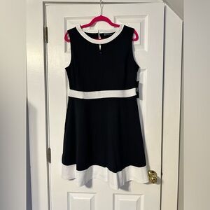 New York & Company Black and White Dress